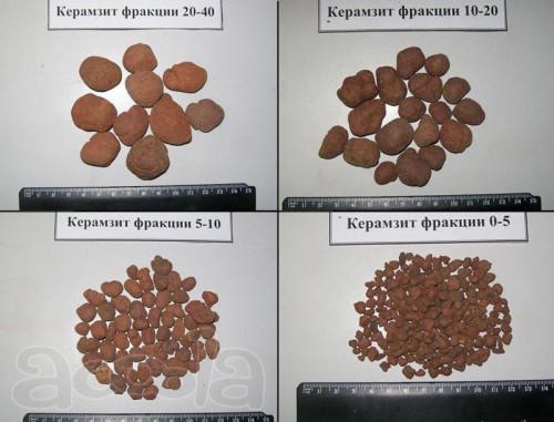 Керамзит разных фракций